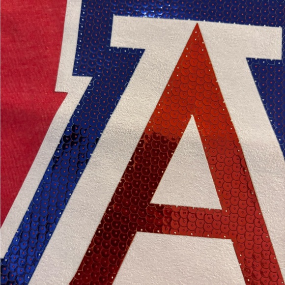 University of Arizona Wildcats. Sequin block A red racer back tank top. - Picture 2 of 3
